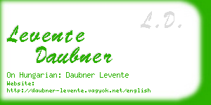 levente daubner business card